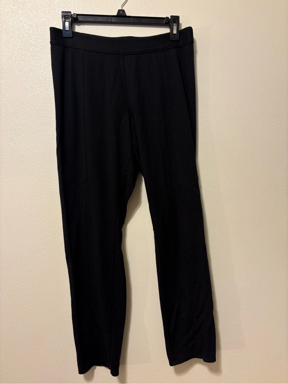 Max Edition Black Ponte Straight-Leg Trousers